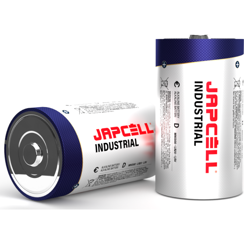 Japcell Industrial D batterier, 10 stk.