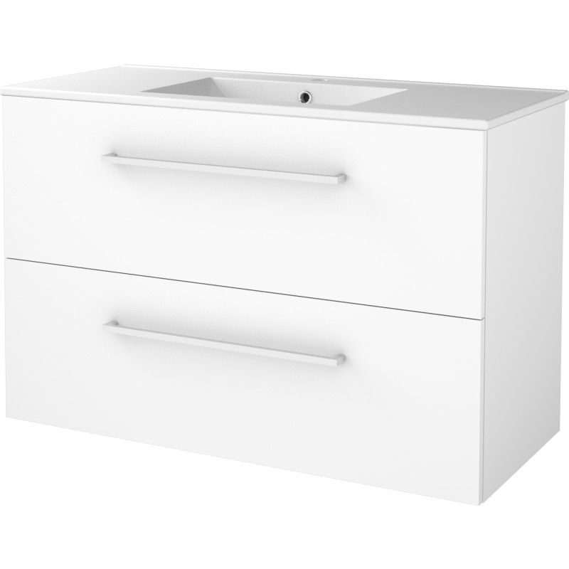 Sanibell Basicline möbelpaket, 100x46 cm, vit högglans