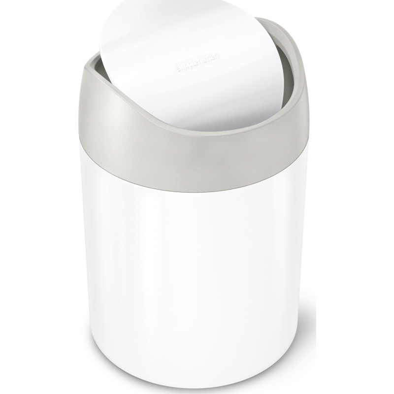 Simplehuman toiletspand, 1,5 liter, hvid