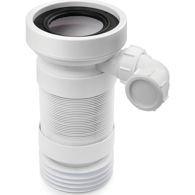 Purus Flex klosettilslutning, Ø110 mm, Ø40 mm indløb, drejelig, hvid
