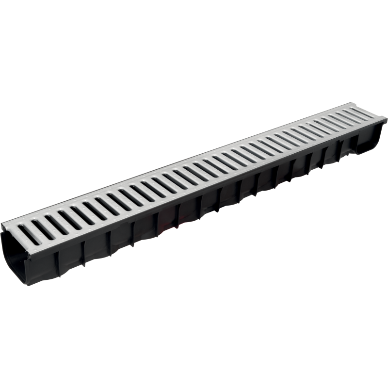 NID Basic Line avloppsränna 100 cm, utan avlopp, galler och ram