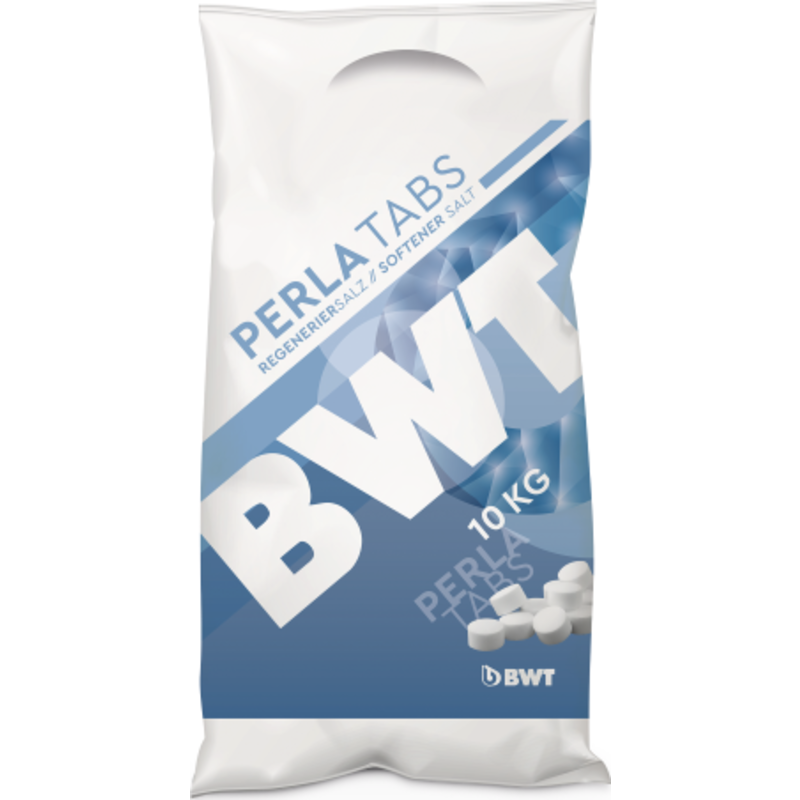 BWT Perla tabs salt 10 kg pose - Fødevaregodkendt BWT salt, regeneration af blødgøringsanlæg.