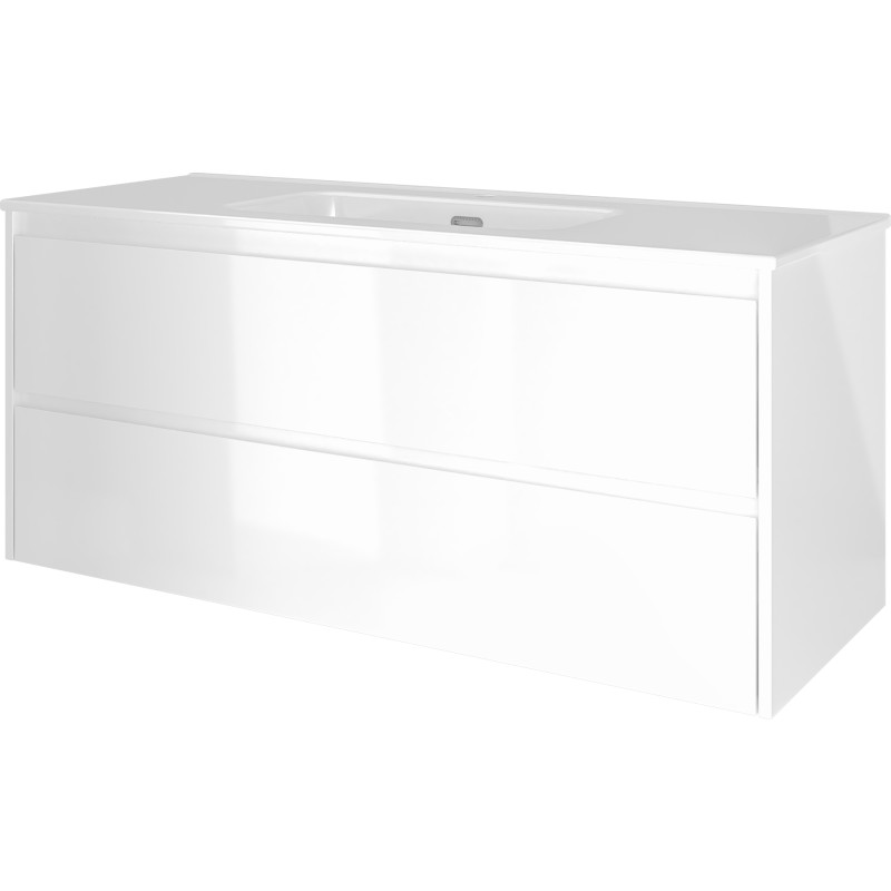 Sanibell Proline möbelpaket, 121x46,8 cm, vit högglans
