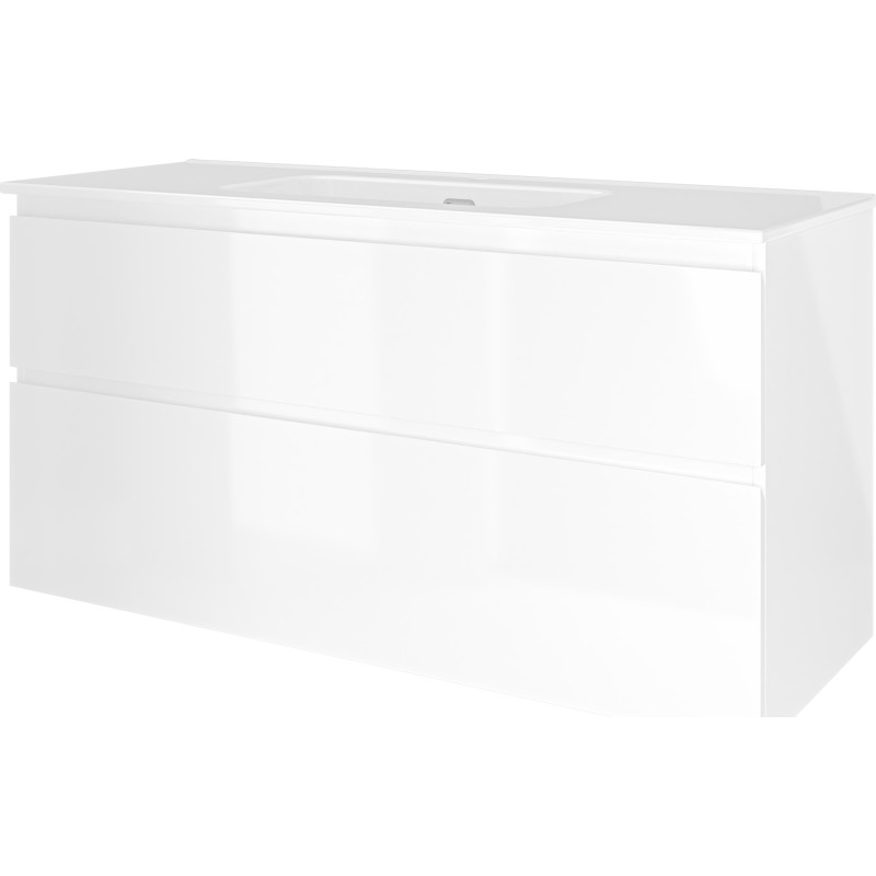 Sanibell Proline möbelpaket, 121x46,8 cm, vit högglans