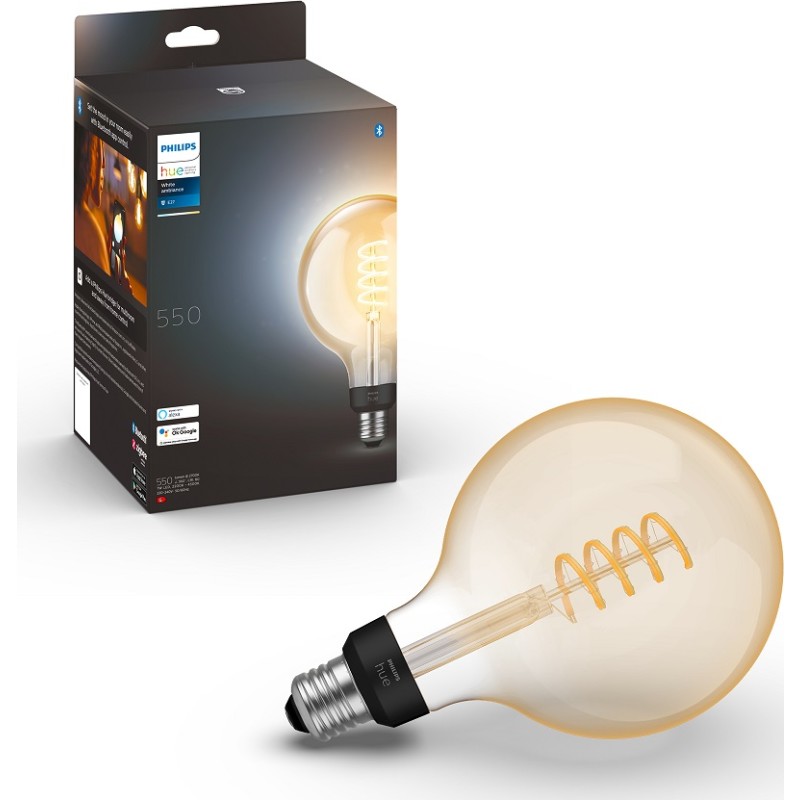Philips Hue White Ambiance E27 globlampa, &Oslash;12,5 cm
