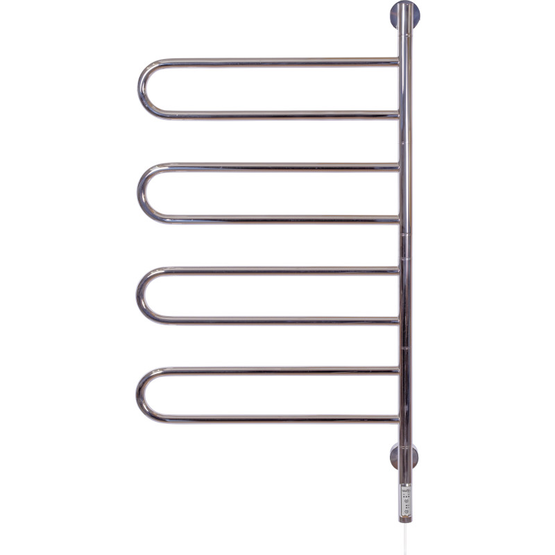 Kriss Curvo handdukstork, el, 55x103 cm, polerat stål