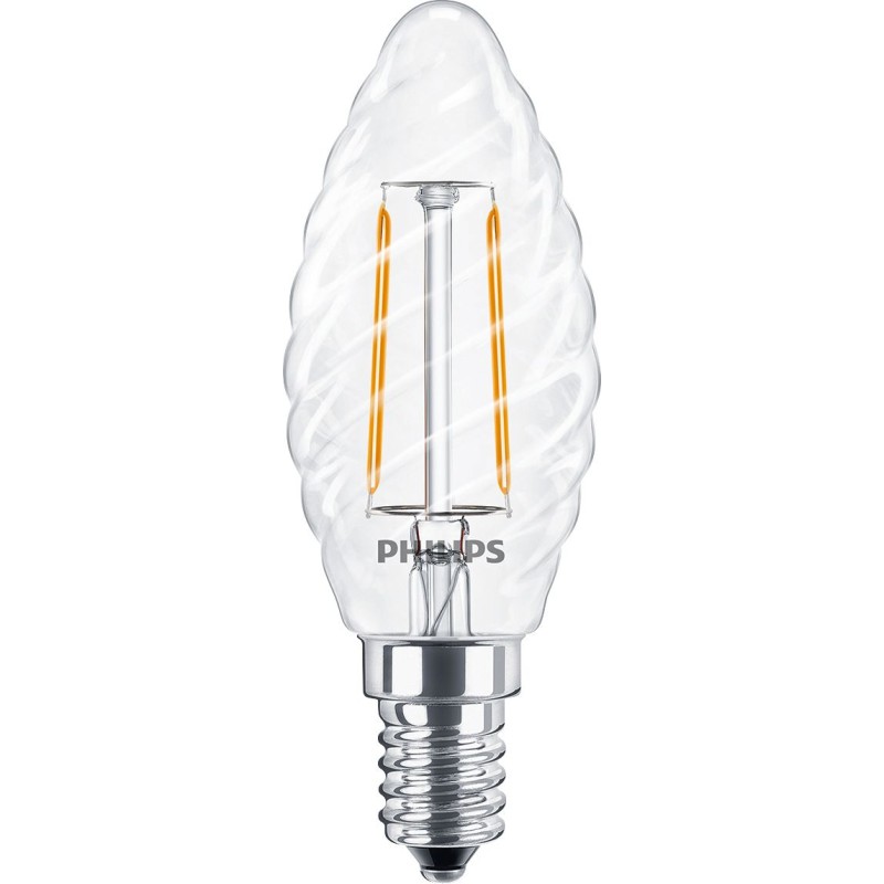 Philips CorePro E14 kronljuslampa, vriden, 2700K, 2W