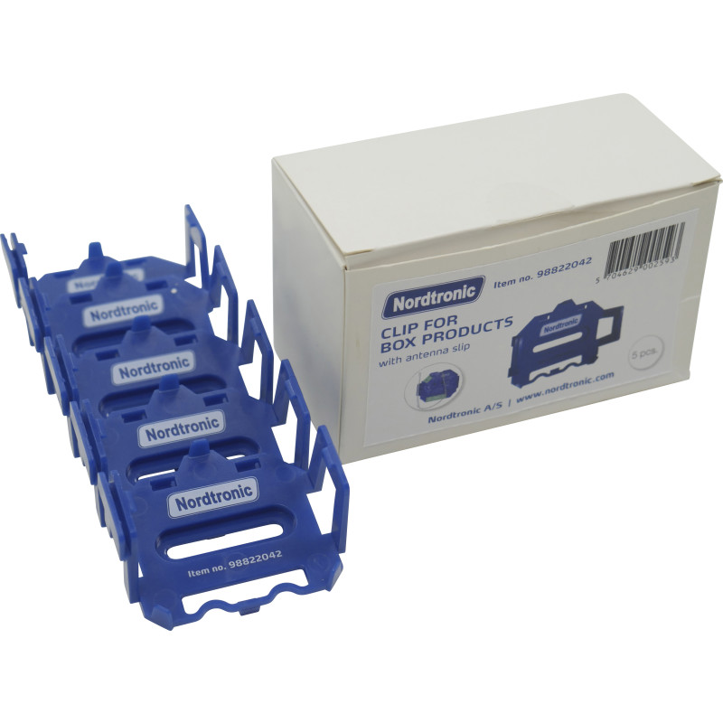 Nordtronic Clips til Box til DIN-skinnemontering, 5 stk