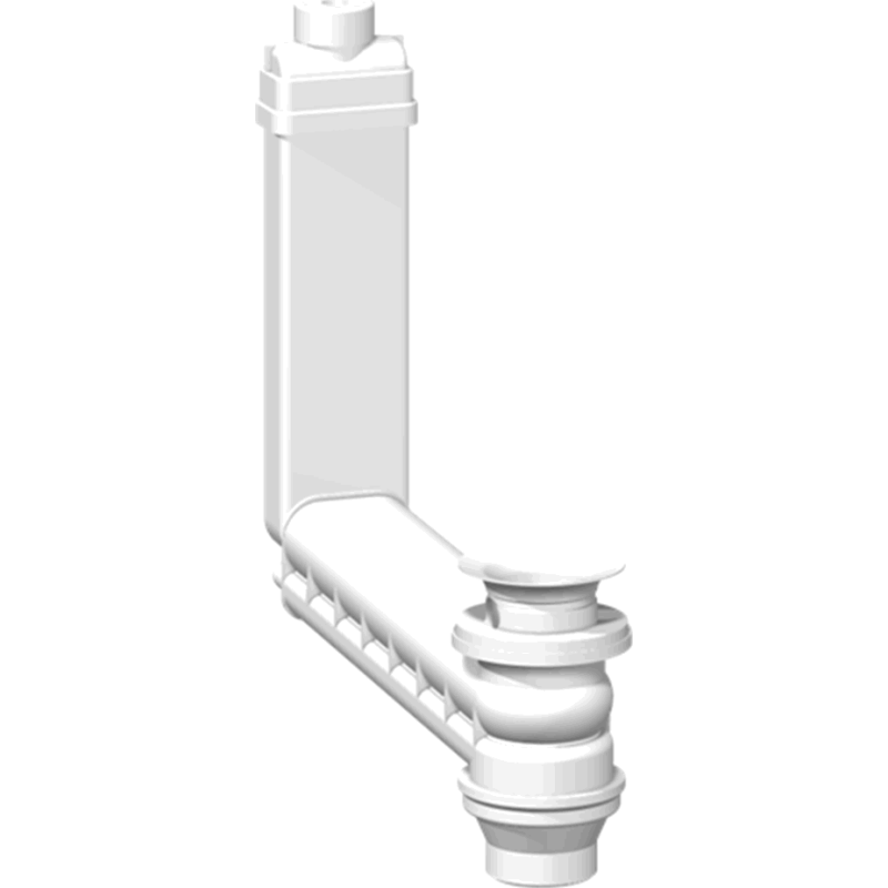 Dansani dolt bräddavloppssystem, vit