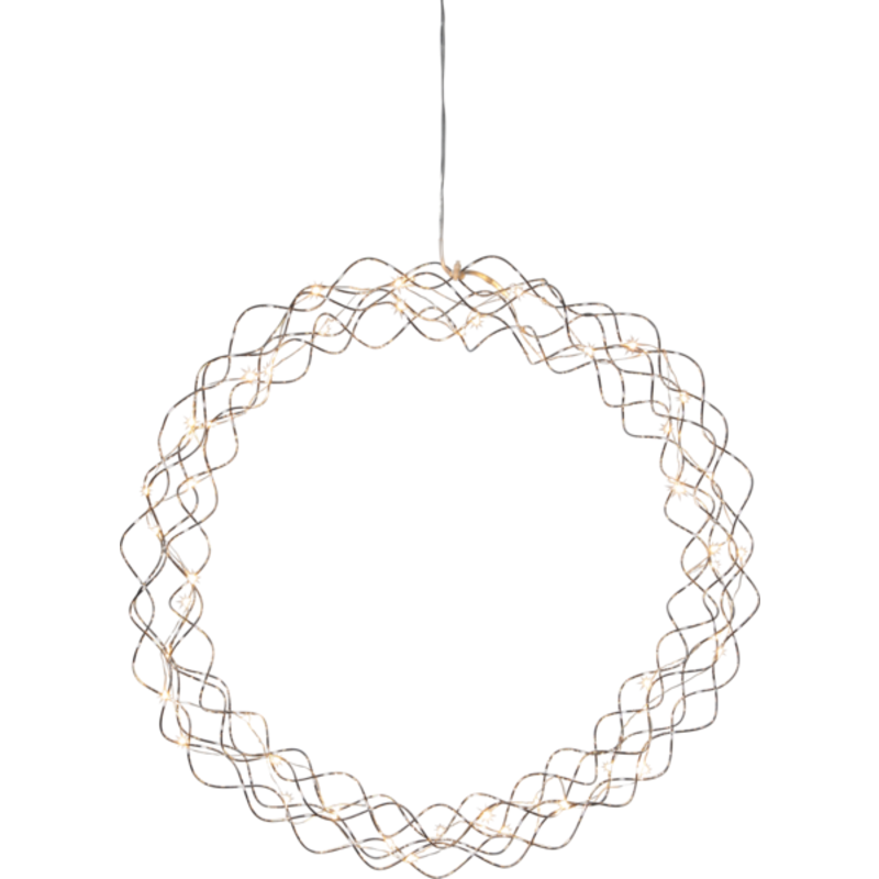 4 stk Star Trading Curly juledekoration, Ø48 cm, krom