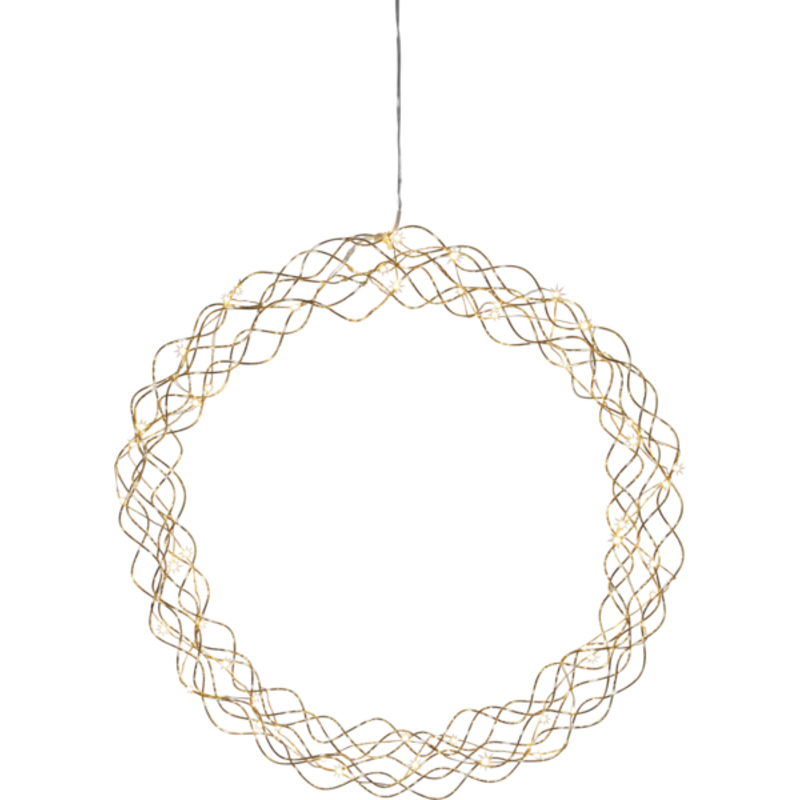4 stk Star Trading Curly juledekoration, Ø48 cm, messing