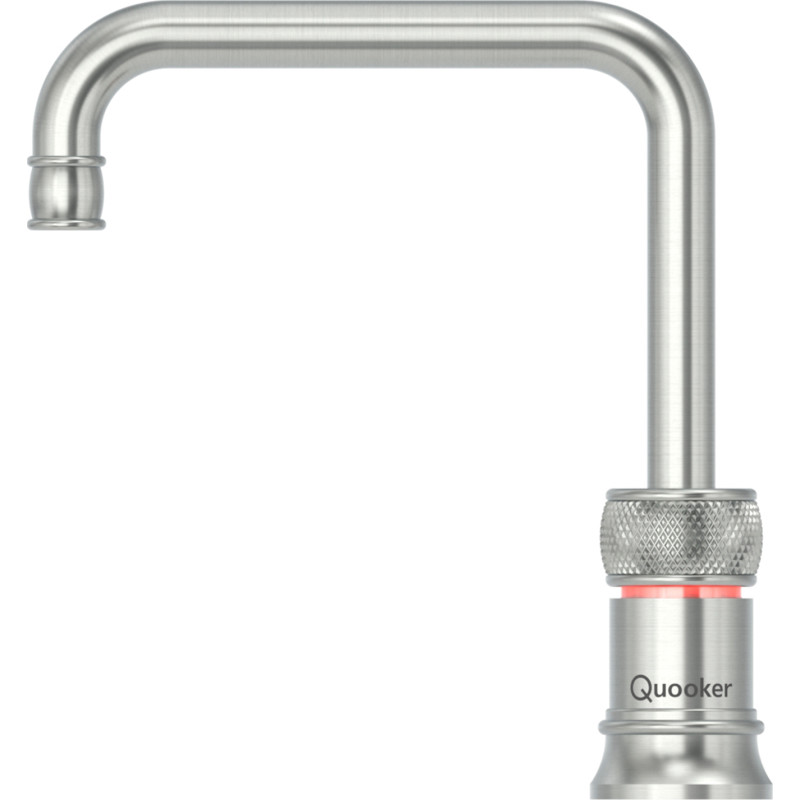 Quooker Classic Nordic Square køkkenarmatur, stål