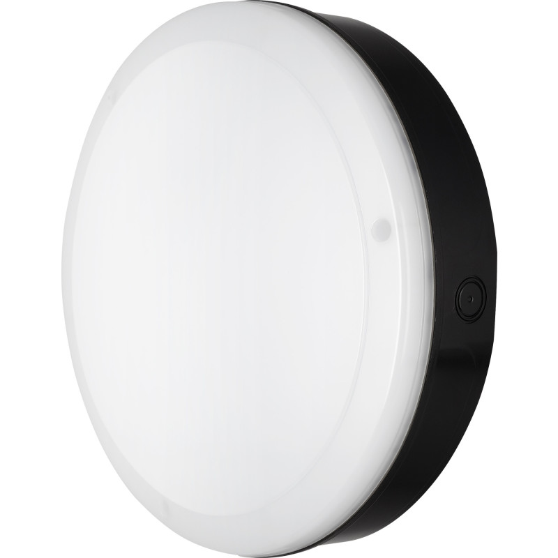 Ledvance Surface Bulkhead v&auml;gglampa utomhus, svart, 4000K, &Oslash;25 cm