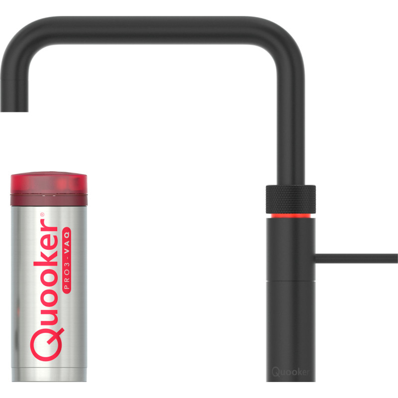 Quooker Fusion Square Pro3 køkkenarmatur, kogende vand, sort