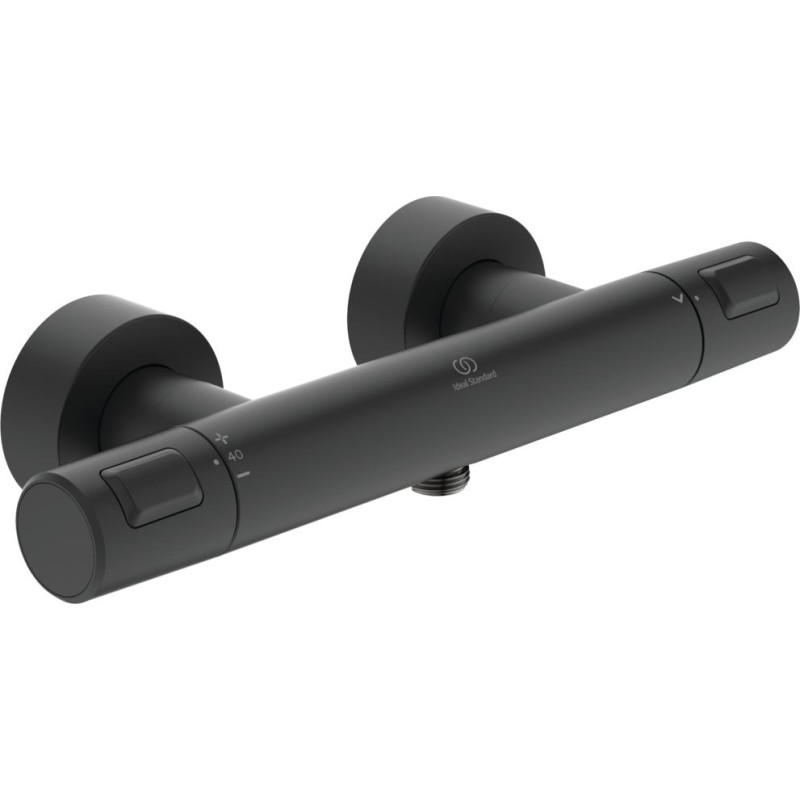 Ideal Standard Ceratherm T25 Brusetermostat med skoldningssikring, Silk Black