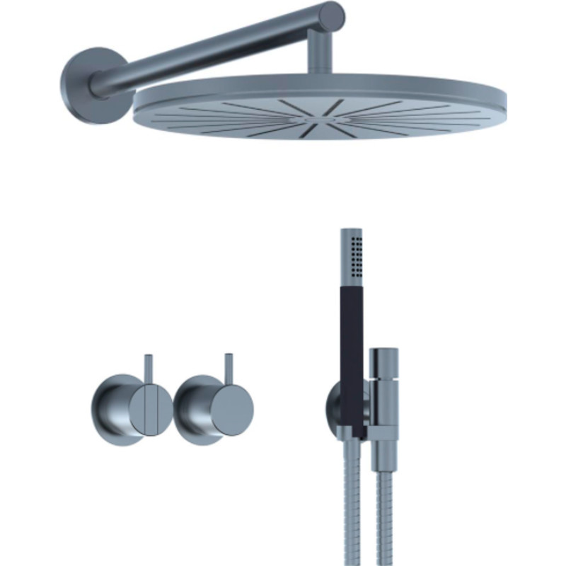 Vola 2471-061 duschset, borstad krom