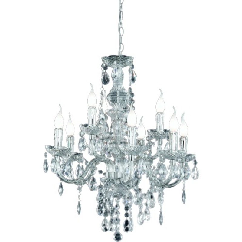 Trio Lighting Lüster ljuskrona, 9 armar, klar