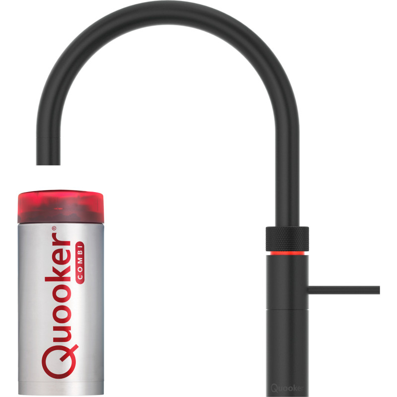 Quooker Fusion Round Combi køkkenarmatur, kogende vand, sort