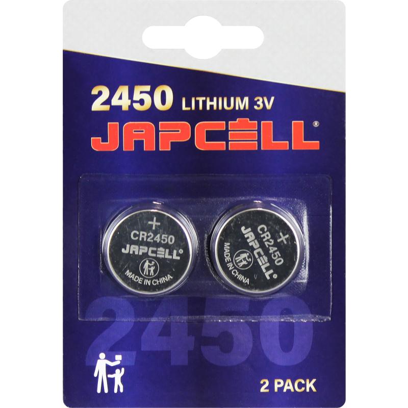 Japcell CR2450 batterier, 2 stk.