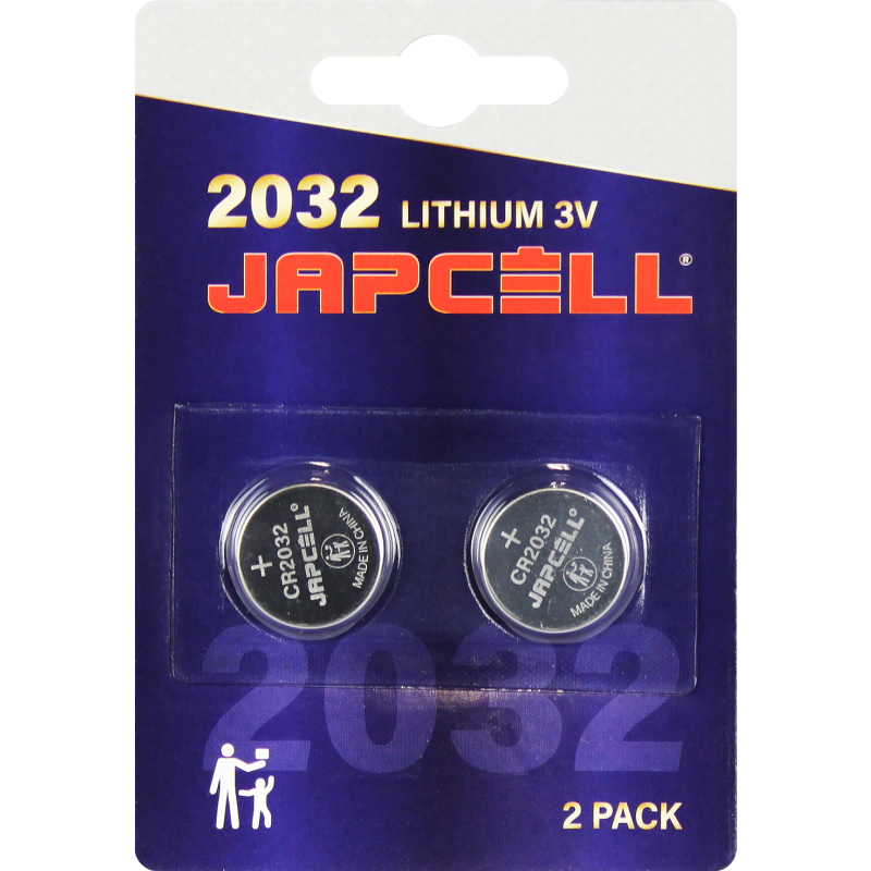 Japcell CR2032 batterier, 2 stk.