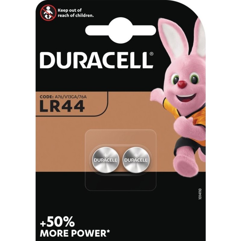 Duracell LR44 alkaline Knapcellebatterier - 2 stk