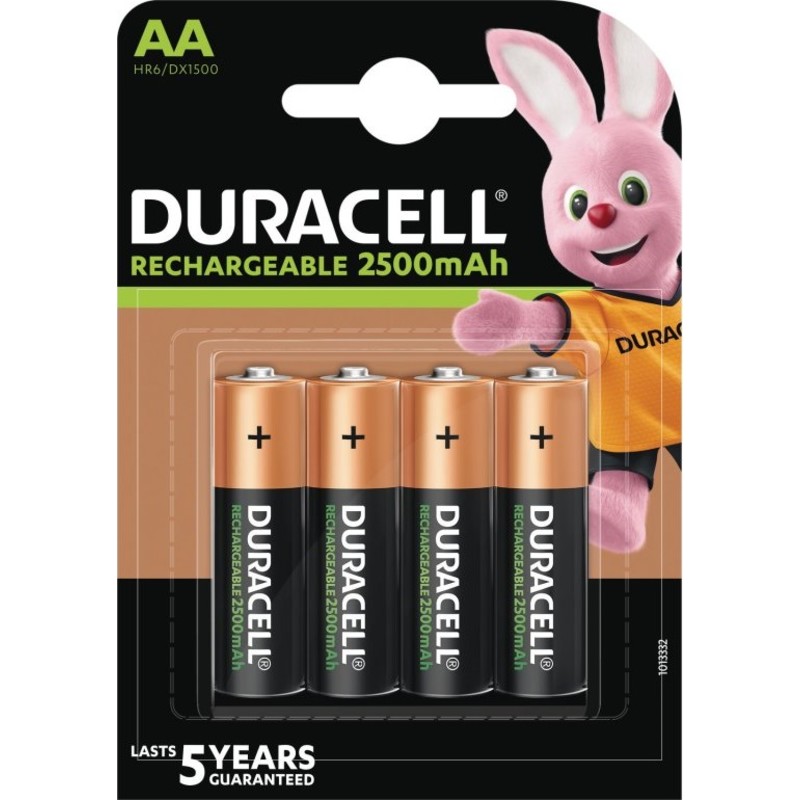 Duracell AA genopladelige batterier, 4 stk. Duracell AA genopladelige batterier, 4 stk.