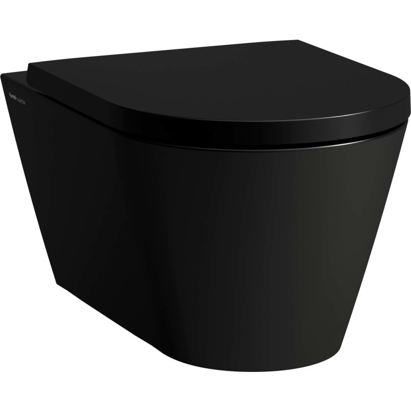 Kartell Laufen v&auml;ggh&auml;ngd toalett, utan spolkant, matt svart