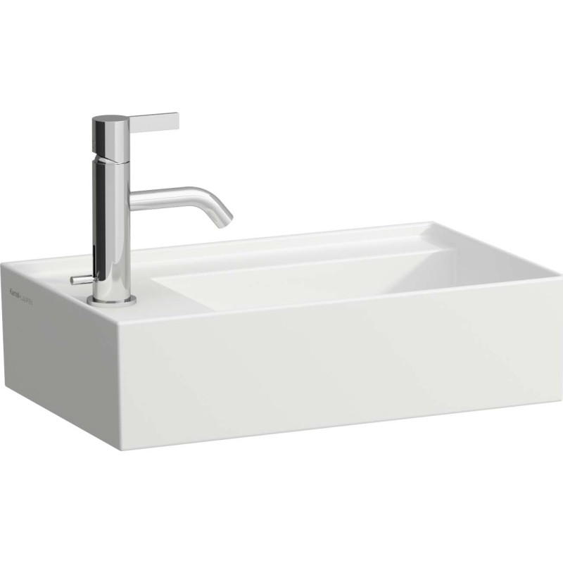 Kartell Laufen tvättställ, 46x28 cm, vänster, matt vit