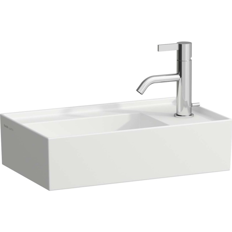 Kartell Laufen tvättställ, 46x28 cm, höger, matt vit