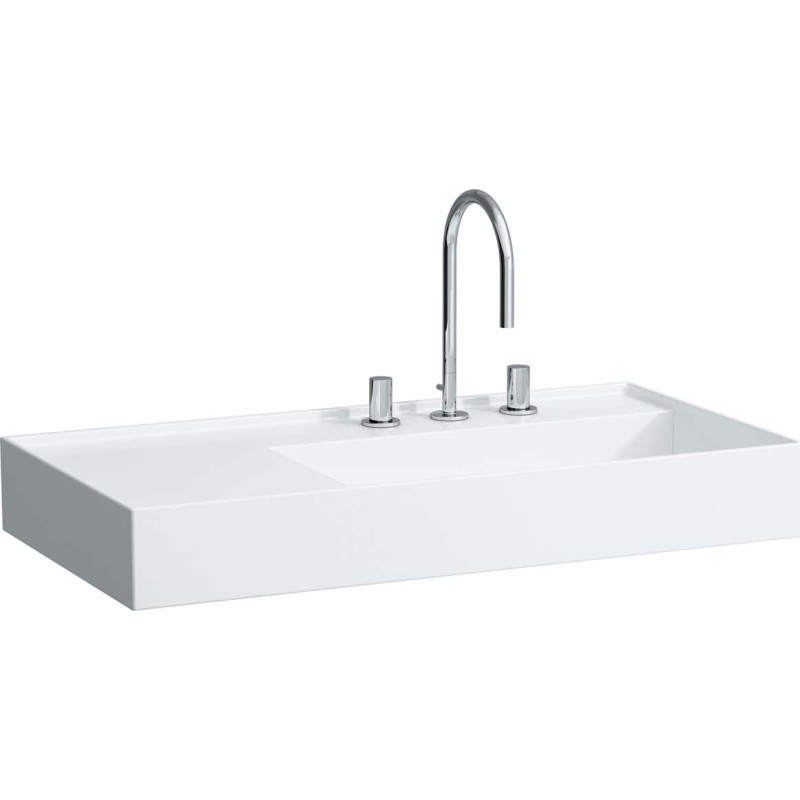Kartell Laufen tvättställ, 90x46 cm, höger, vit