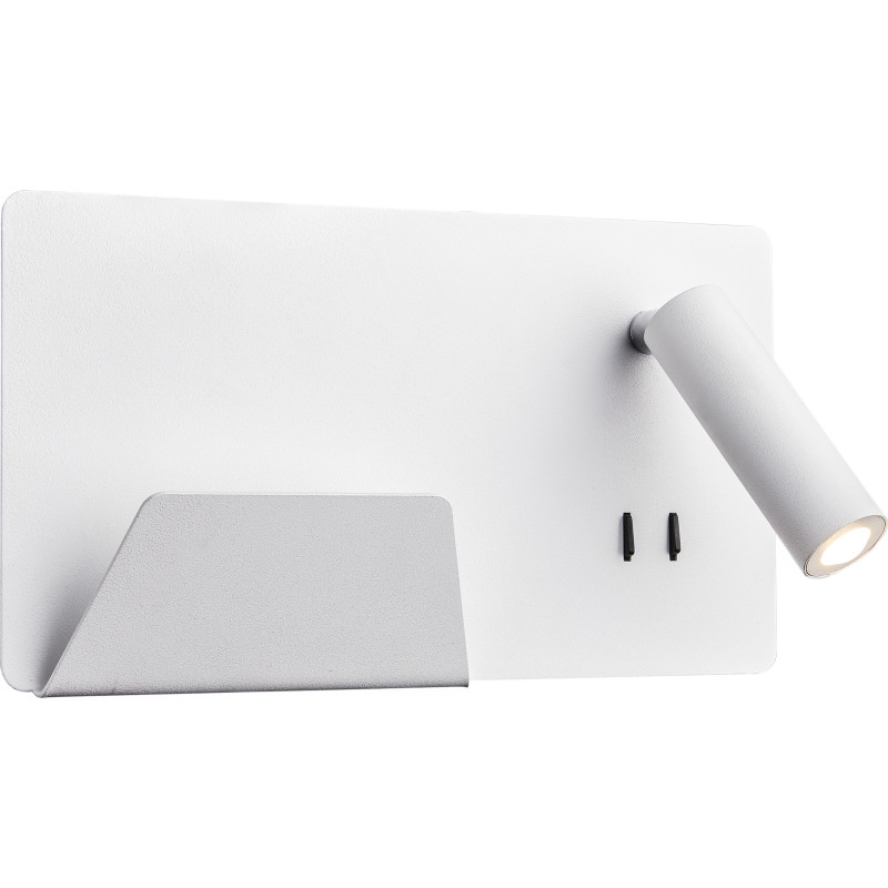 SLV Somnila USB væglampe, hvid, venstre