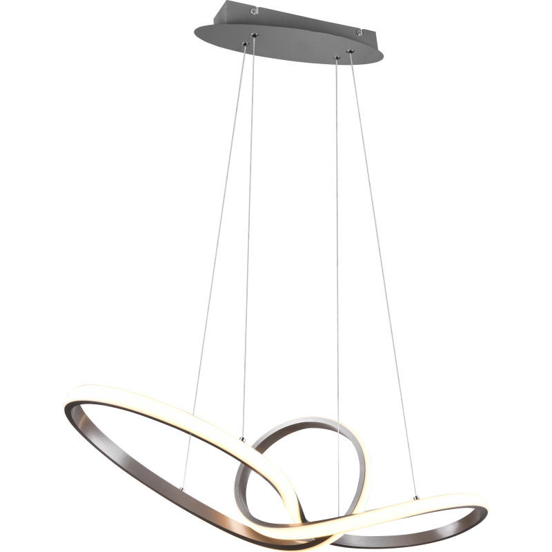 Trio Lighting Sansa pendellampa, borstat stål
