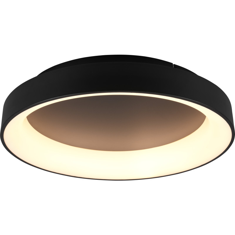 Trio Lighting Girona plafond, sort, Ø60 cm