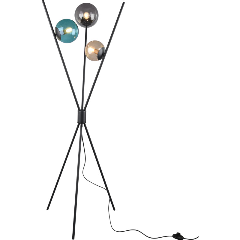 Trio Lighting Lance golvlampa, svart