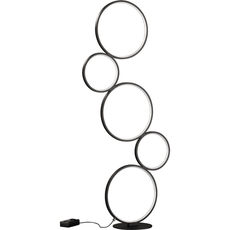 Trio Lighting Rondo golvlampa, svart, 115 cm
