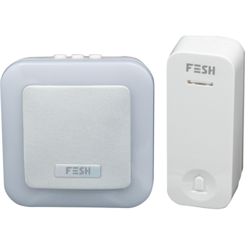 Foss Fesh Smart dörrklocka, till stickkontakt, wifi, ljus, vit