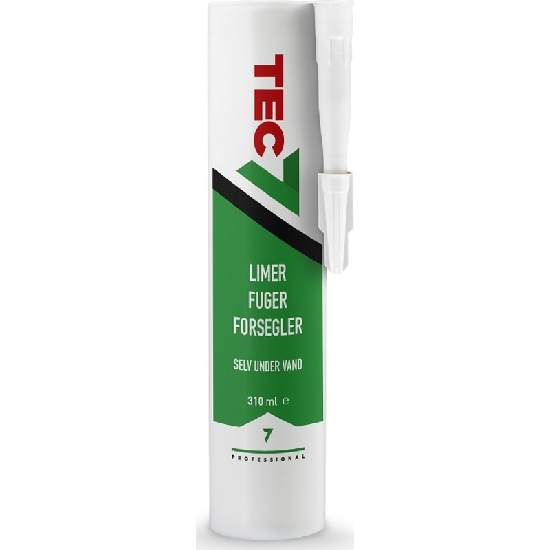 Tec7 - limer fuger forsegler 310ml patron hvid - 1600811
