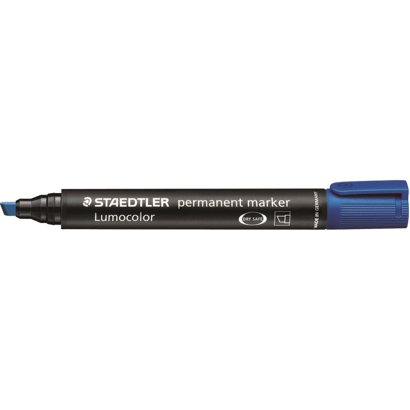 Permanentmarker med 2-6 mm avfasad spets - blå