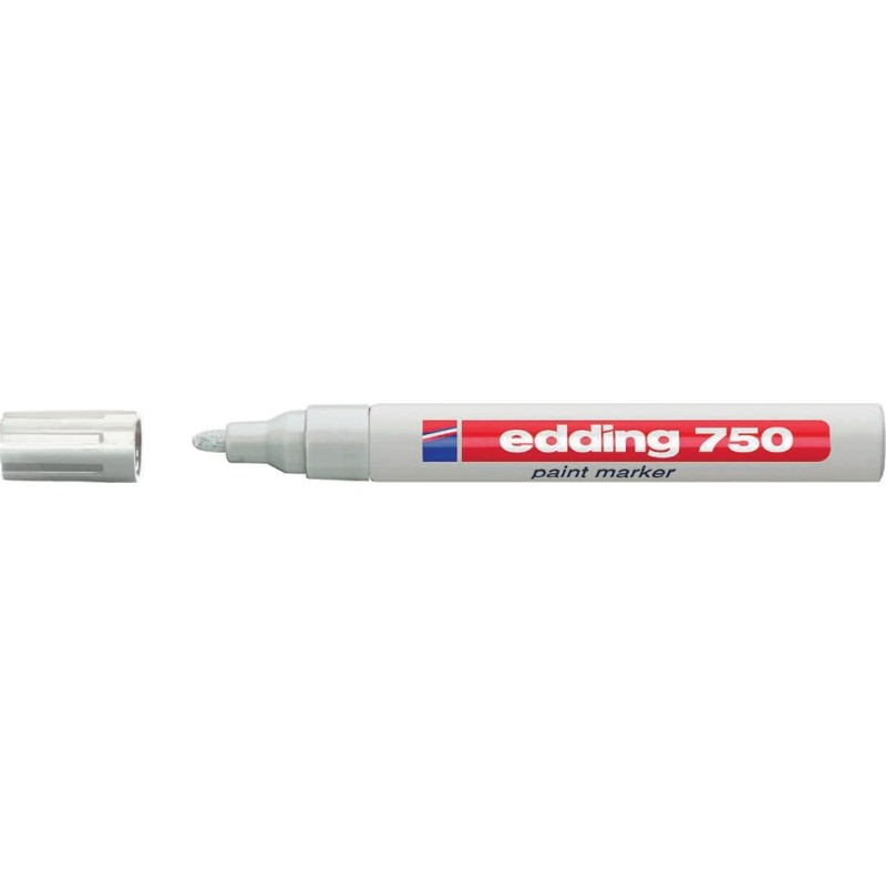 Penol 750 spritmarker Medium Line hvid, skrivebredde 2-5mm, kan bla. anvendes på karton, glas, metal, plastik, træ og papir - (10 stk.)