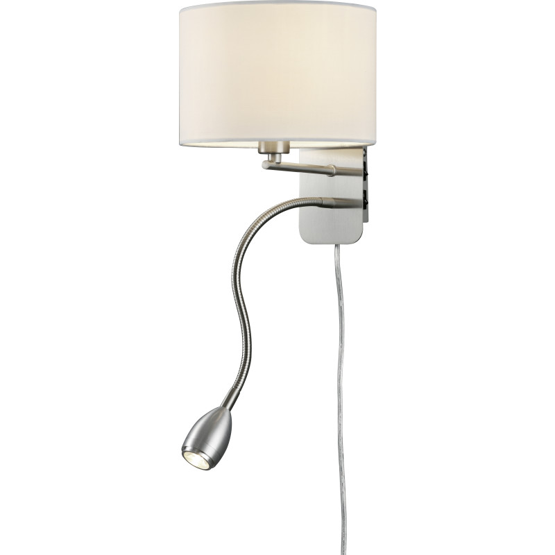 Trio Ligthing Hotel vägglampa, vit, rund skärm