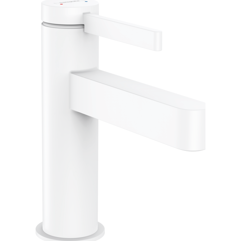 Hansgrohe finoris 1-grebs håndvaskarmatur 100 med push-open bundventil mat hvid