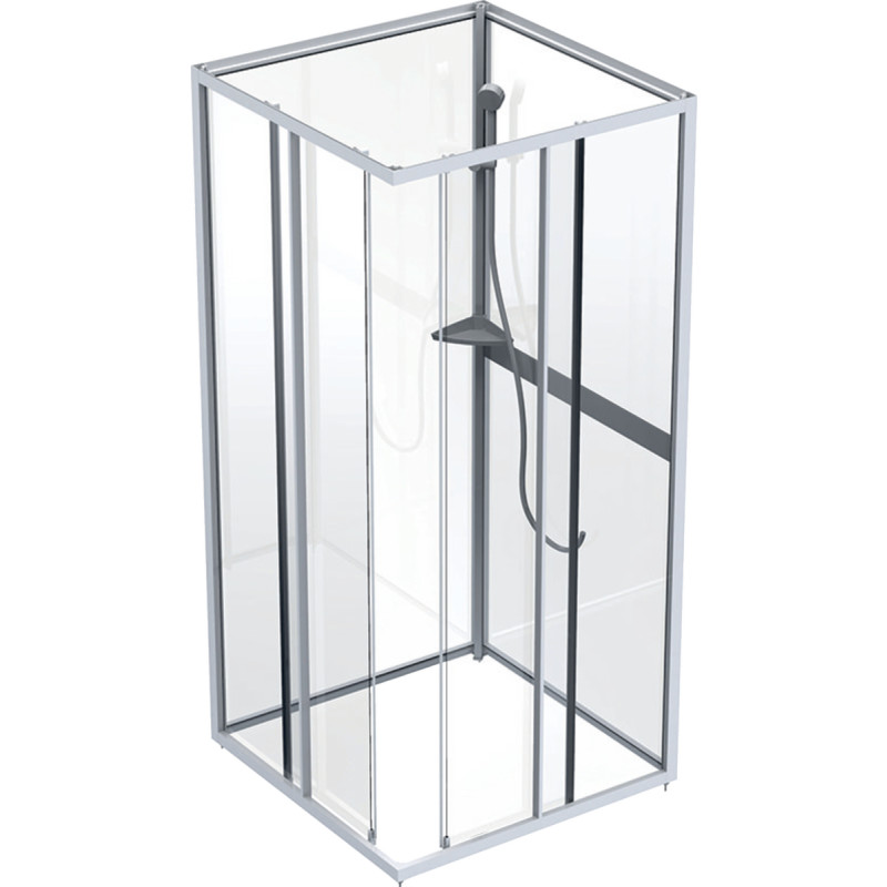 Contura Shower Next NKH brusekabine overdel, skydedør, 90x70 cm, mønstret styren