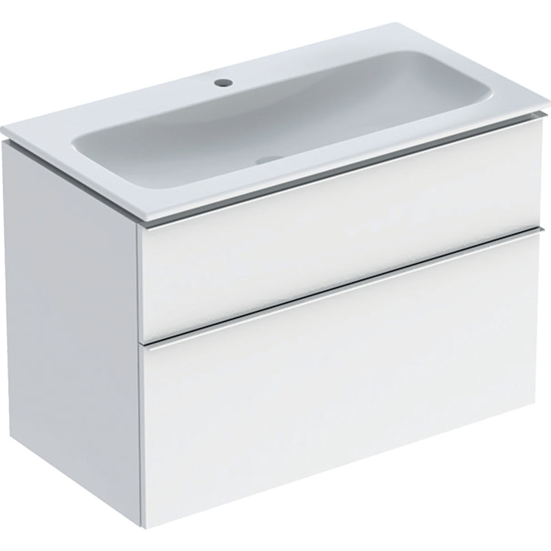 Geberit iCon möbelpaket, 90x48 cm, vit högglans/krom