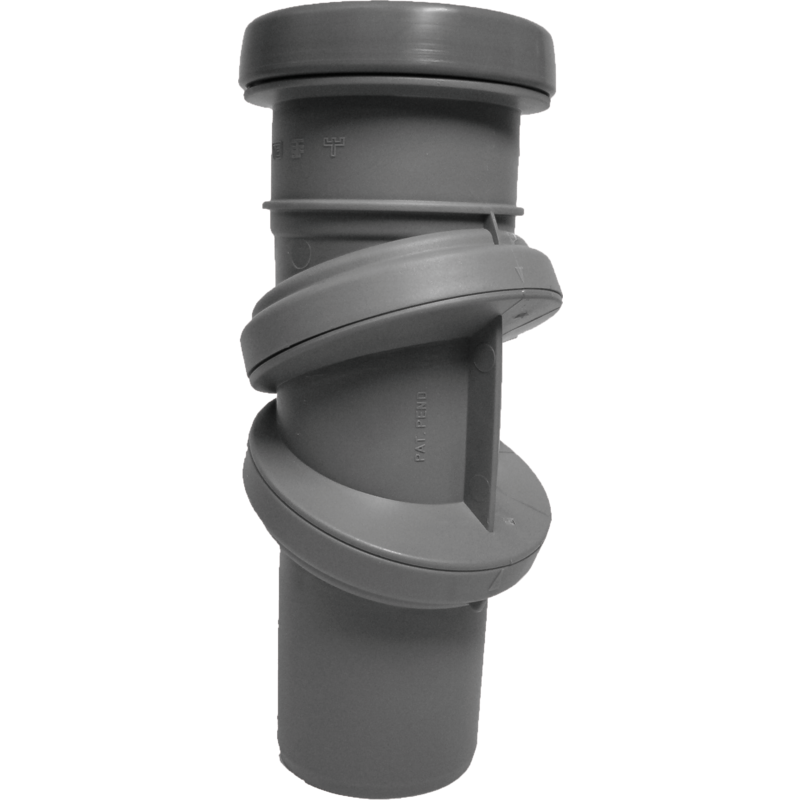 Jotiflex rørbøjning, 0-90°, Ø40 mm, drejbar, muffe, plast, grå