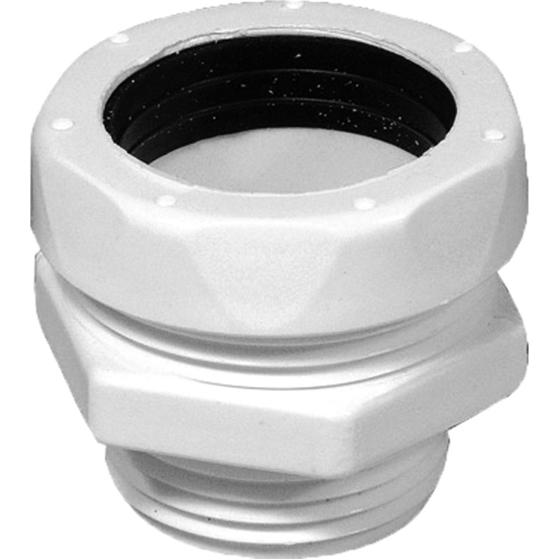 10 stk Overgang, Ø32 mm x 1" x 3/4", plast, hvid