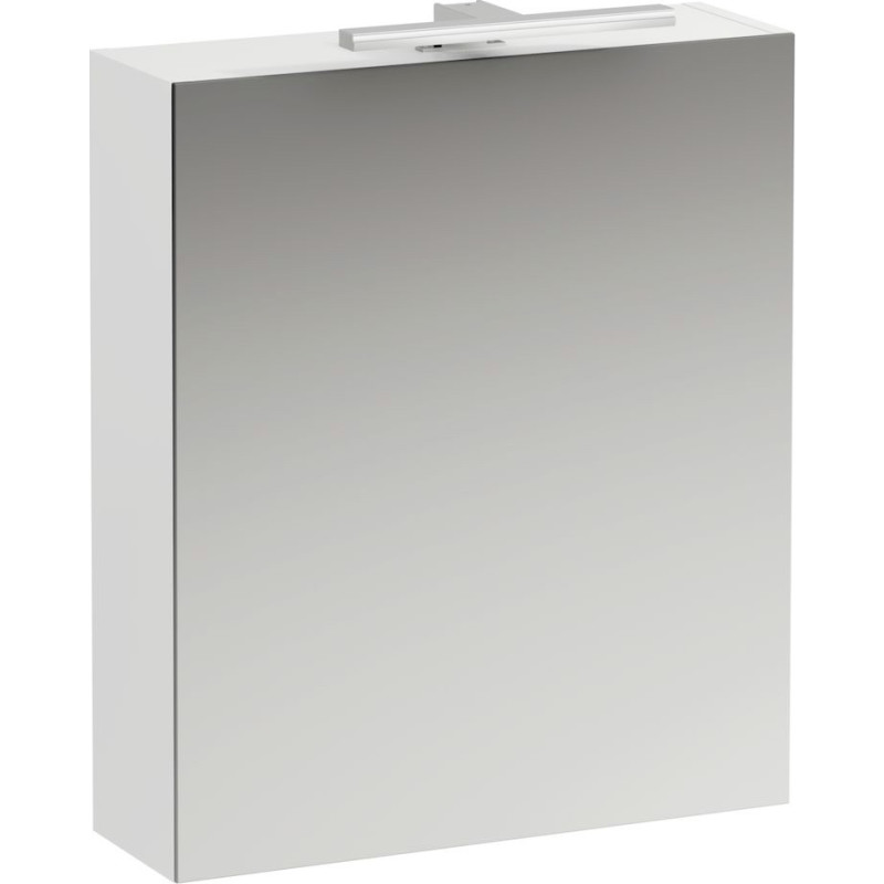 Laufen base spejlskab 60 cm. Venstre hængt med lys & eludtag eu ip 44. Mat hvid