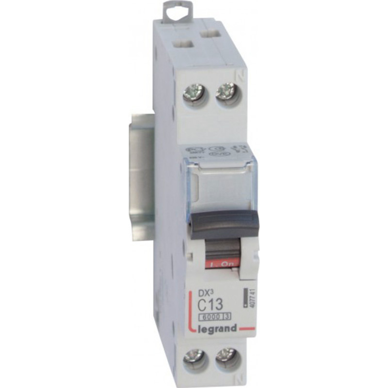 Legrand DX3 - Automatsikring, C 13A, 230/415Vac, 1P, 6kA, 1 modul