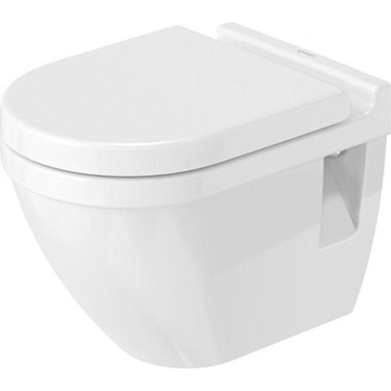 Starck 3 Compact: Vghngt toilet med WonderGliss overflade, hvid - Duravit