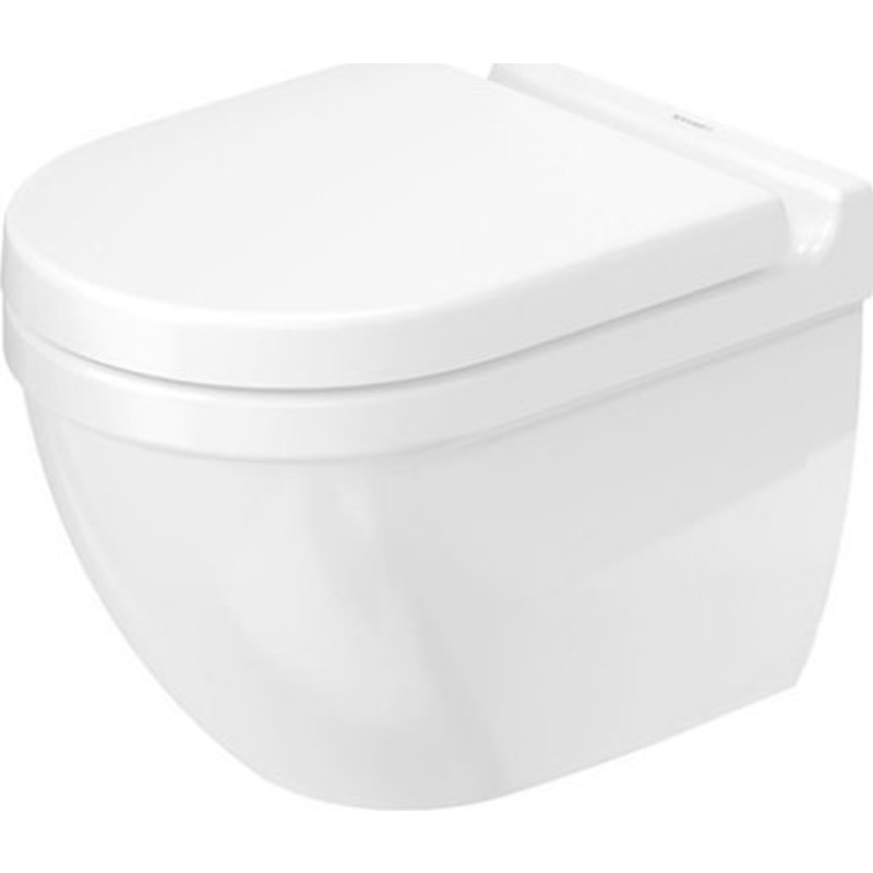Duravit Starck 3 Compact væghængt toilet, antibakteriel, hvid