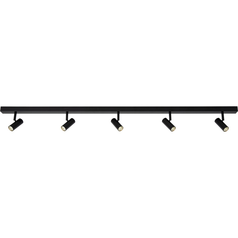 Omari 5-spot skinne spotlampe, LED, sort, 118 cm, 3,2W, 2700K - Nordlux